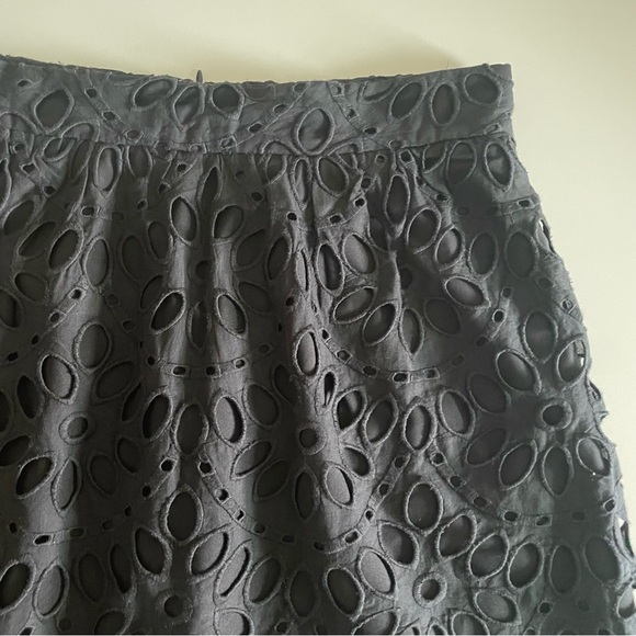 Ann Taylor Dresses & Skirts - Ann Taylor eyelet lined skirt size 8 black